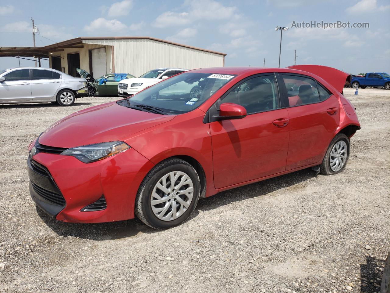 2019 Toyota Corolla L Red vin: 5YFBURHE3KP935118