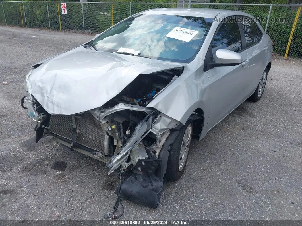 2019 Toyota Corolla Le Silver vin: 5YFBURHE3KP937337