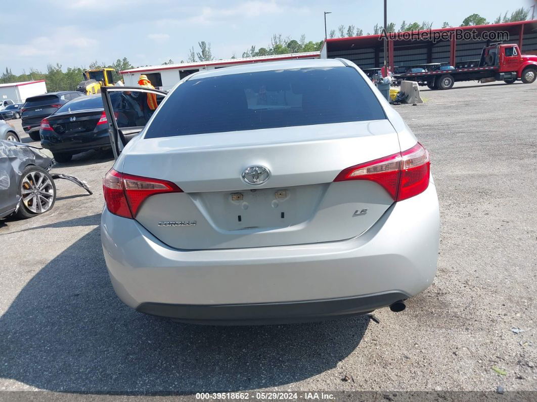 2019 Toyota Corolla Le Silver vin: 5YFBURHE3KP937337