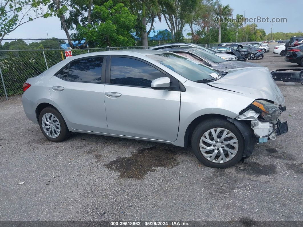 2019 Toyota Corolla Le Silver vin: 5YFBURHE3KP937337