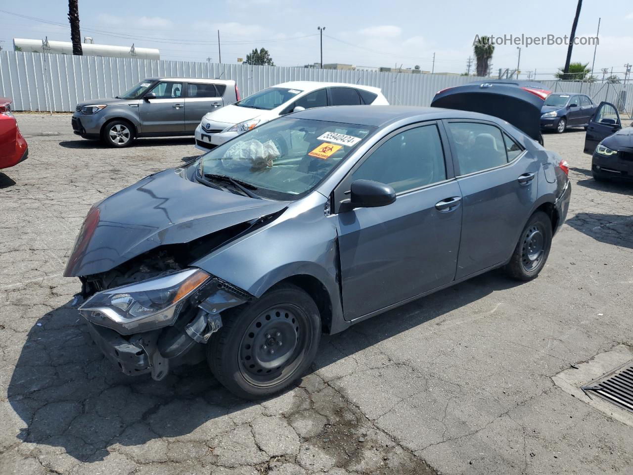 2014 Toyota Corolla L Gray vin: 5YFBURHE4EP106952