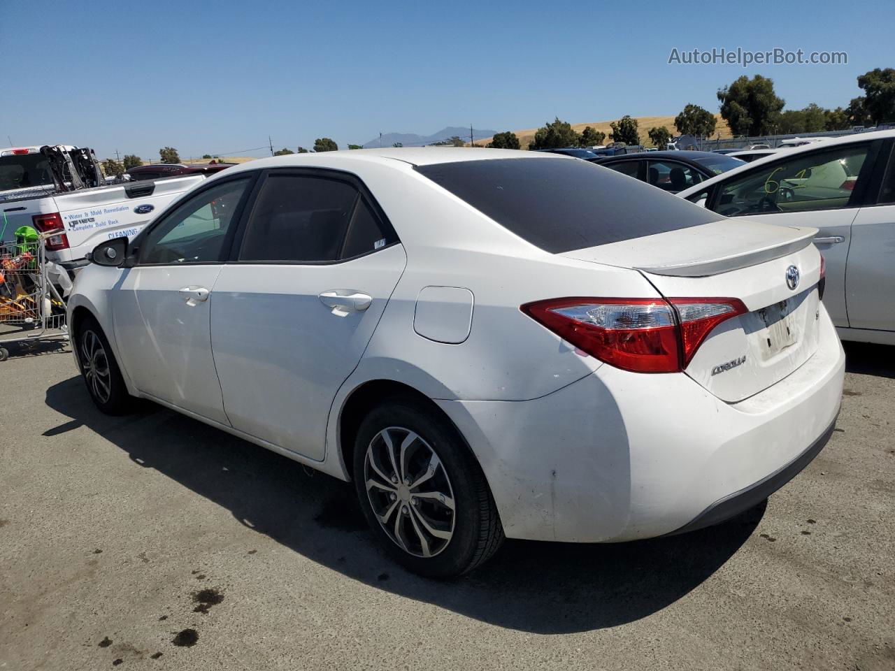 2014 Toyota Corolla L Белый vin: 5YFBURHE4EP111441