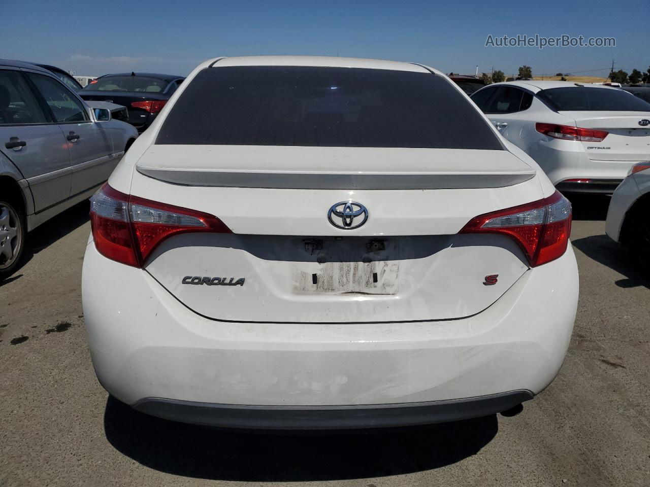 2014 Toyota Corolla L Белый vin: 5YFBURHE4EP111441