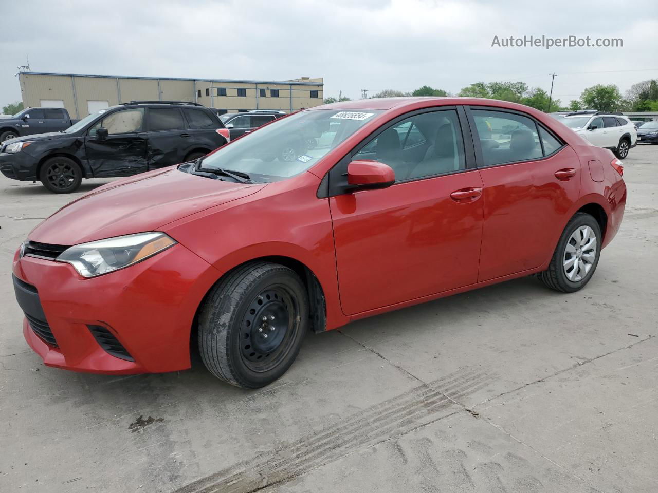 2014 Toyota Corolla L Red vin: 5YFBURHE4EP111858