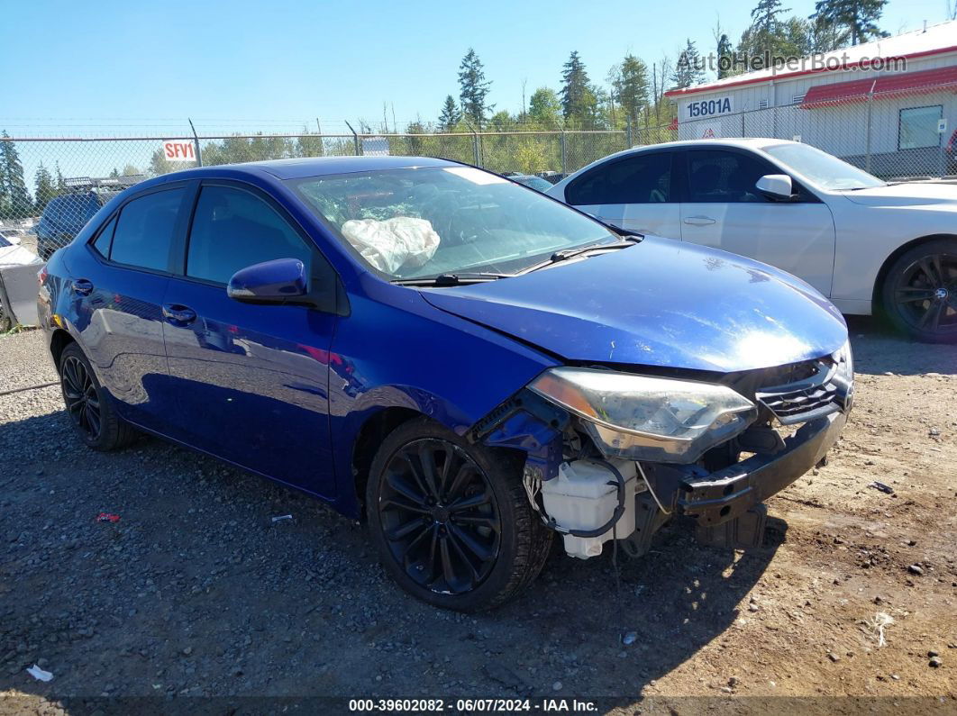 2014 Toyota Corolla S Plus Синий vin: 5YFBURHE4EP121001