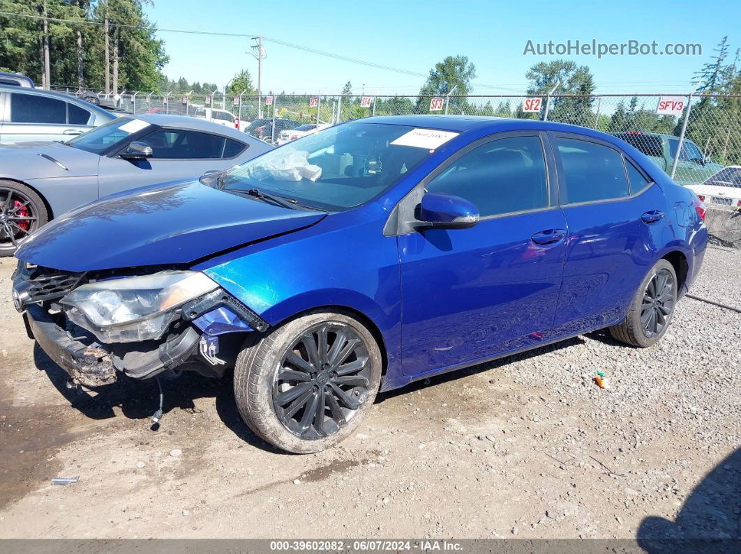 2014 Toyota Corolla S Plus Blue vin: 5YFBURHE4EP121001