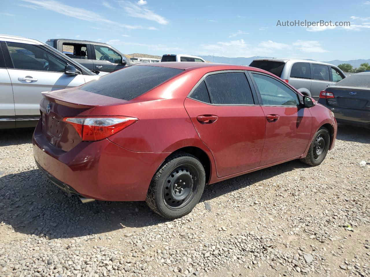 2014 Toyota Corolla L Burgundy vin: 5YFBURHE4EP127574