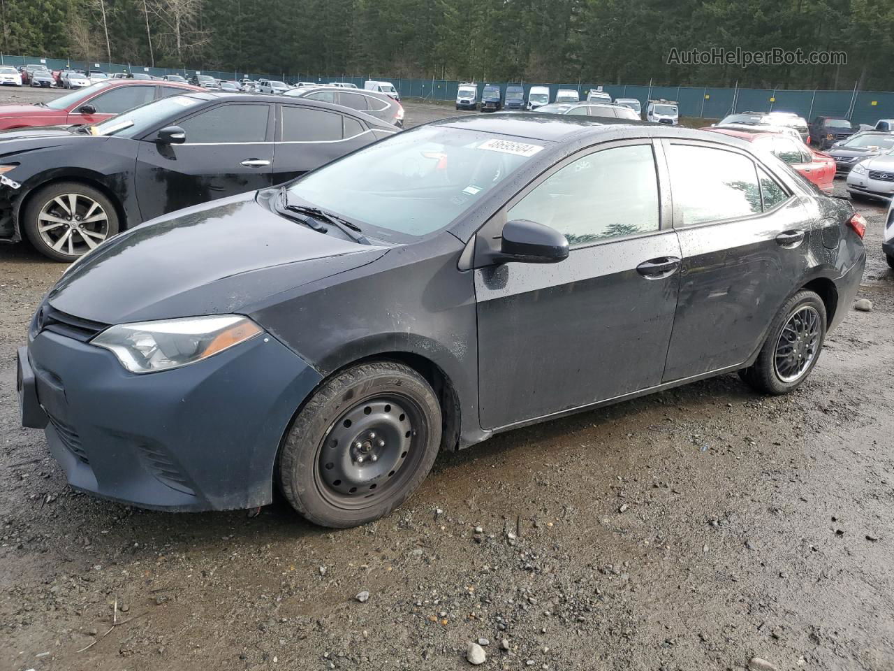 2014 Toyota Corolla L Black vin: 5YFBURHE4EP129583