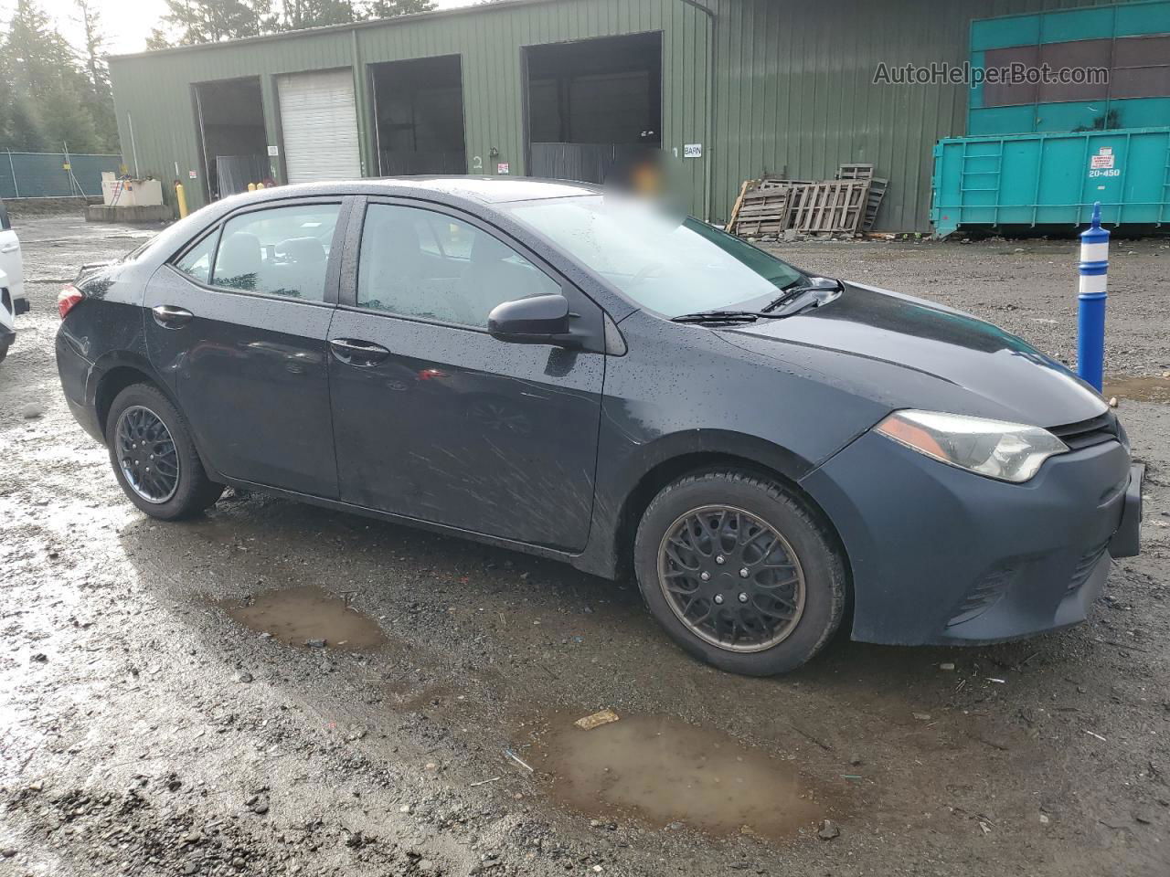 2014 Toyota Corolla L Black vin: 5YFBURHE4EP129583