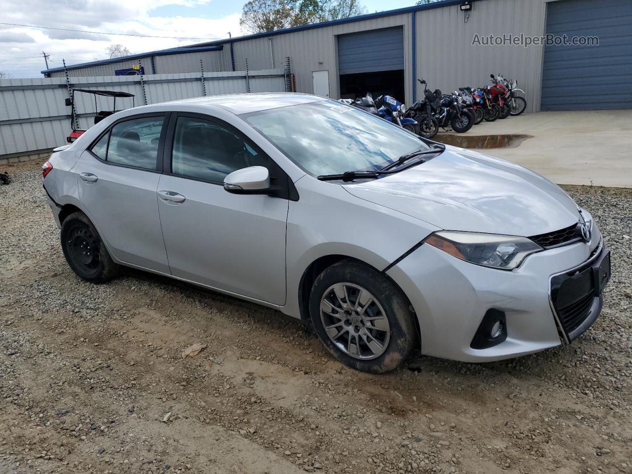 2014 Toyota Corolla L Silver vin: 5YFBURHE4EP138073