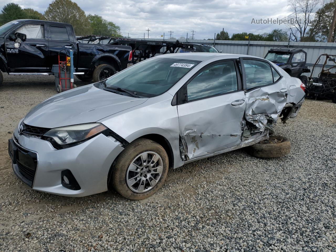 2014 Toyota Corolla L Silver vin: 5YFBURHE4EP138073