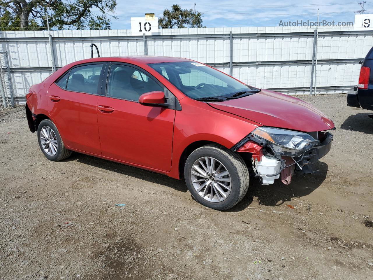 2015 Toyota Corolla L Burgundy vin: 5YFBURHE4FP183158