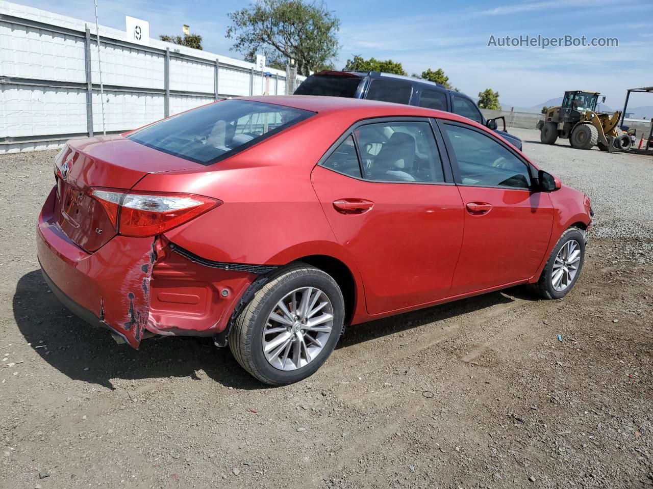 2015 Toyota Corolla L Бордовый vin: 5YFBURHE4FP183158