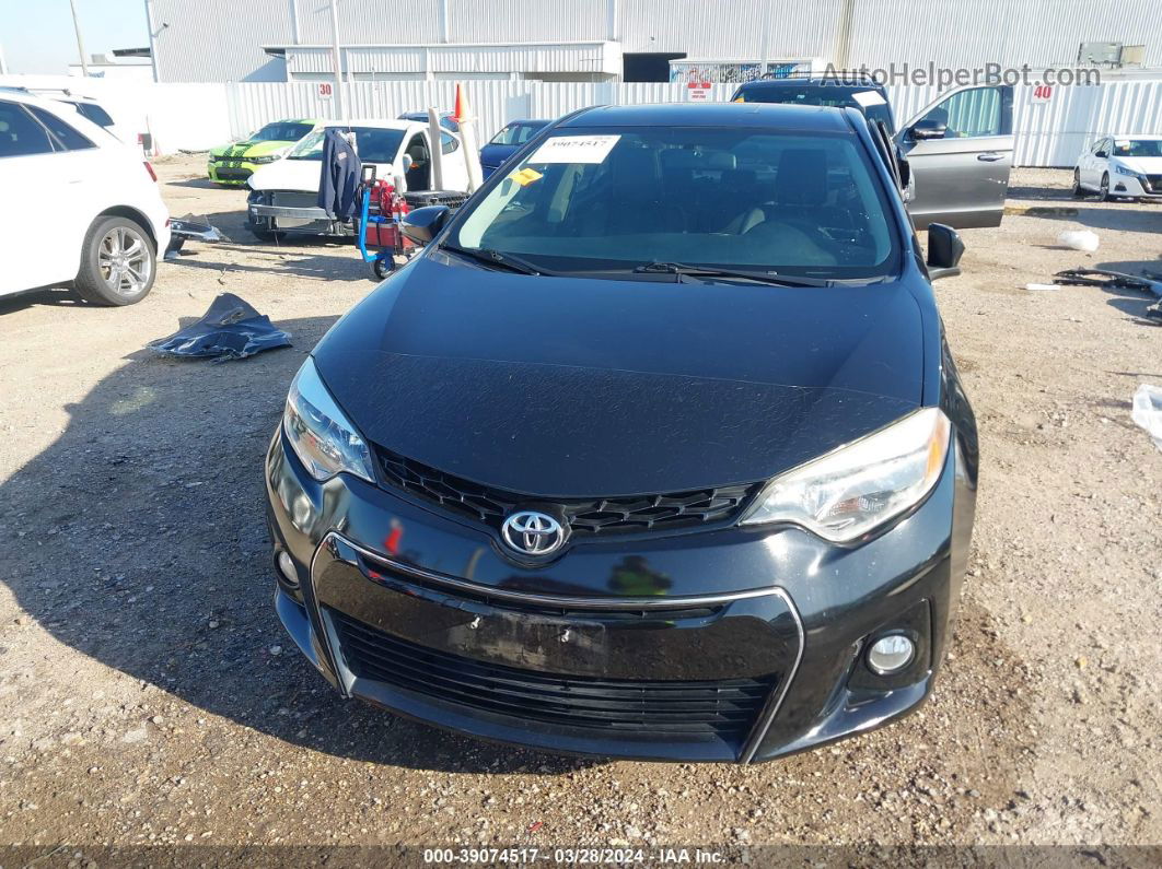 2015 Toyota Corolla S Plus Black vin: 5YFBURHE4FP202825