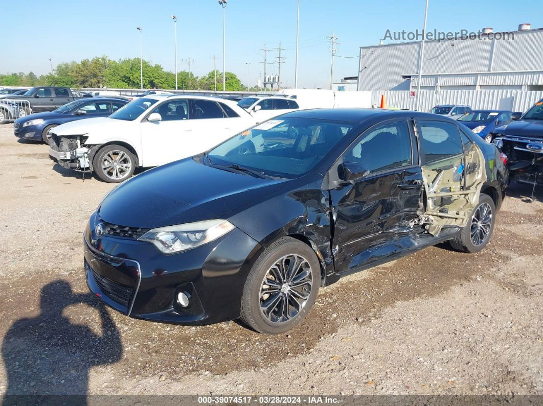 2015 Toyota Corolla S Plus Black vin: 5YFBURHE4FP202825