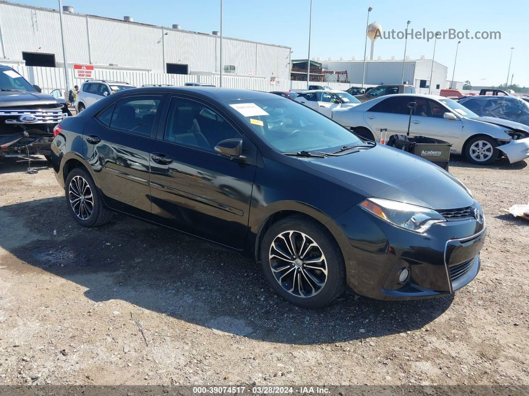 2015 Toyota Corolla S Plus Black vin: 5YFBURHE4FP202825