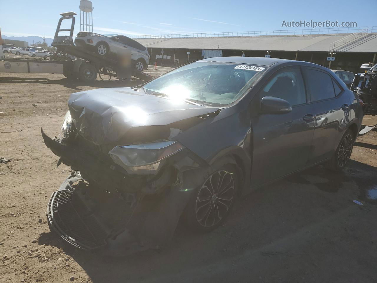 2015 Toyota Corolla L Gray vin: 5YFBURHE4FP208172