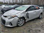 2015 Toyota Corolla L Silver vin: 5YFBURHE4FP215526