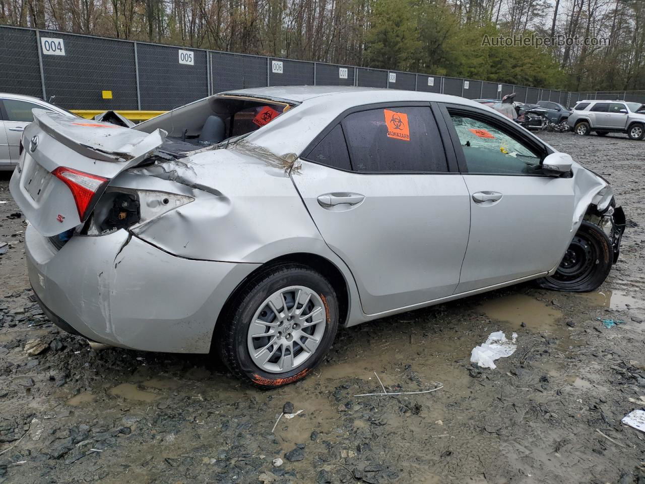 2015 Toyota Corolla L Silver vin: 5YFBURHE4FP215526