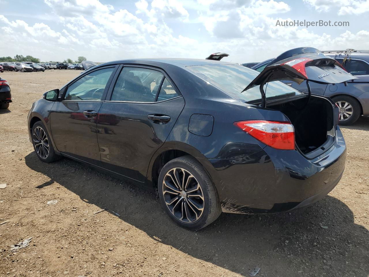 2015 Toyota Corolla L Black vin: 5YFBURHE4FP222296