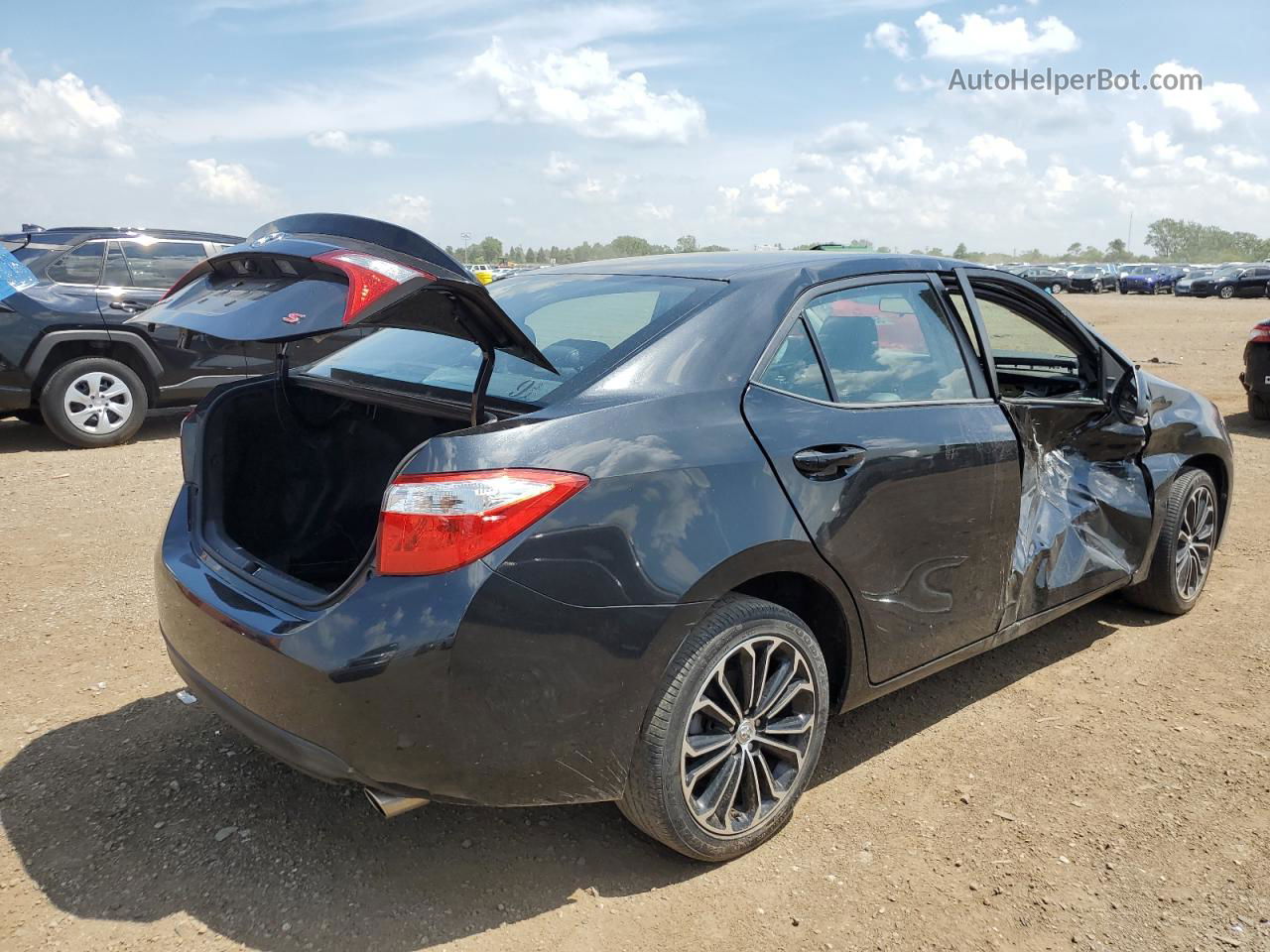 2015 Toyota Corolla L Black vin: 5YFBURHE4FP222296