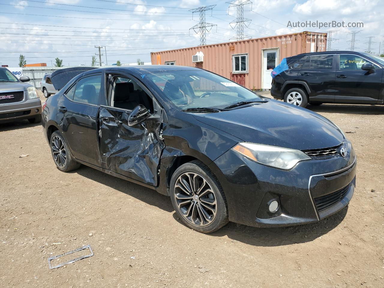 2015 Toyota Corolla L Black vin: 5YFBURHE4FP222296