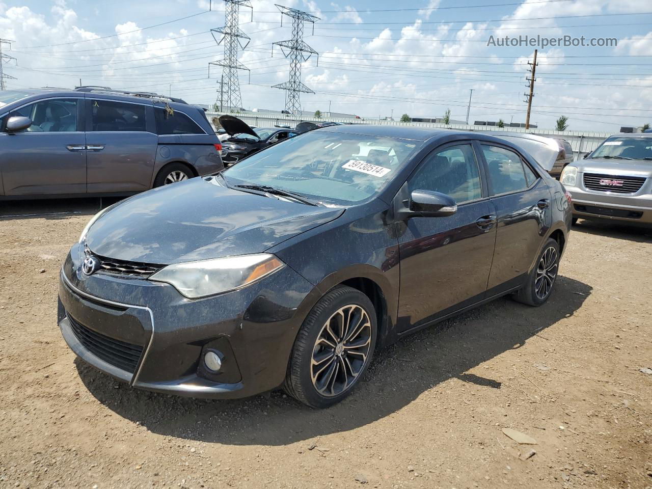 2015 Toyota Corolla L Черный vin: 5YFBURHE4FP222296