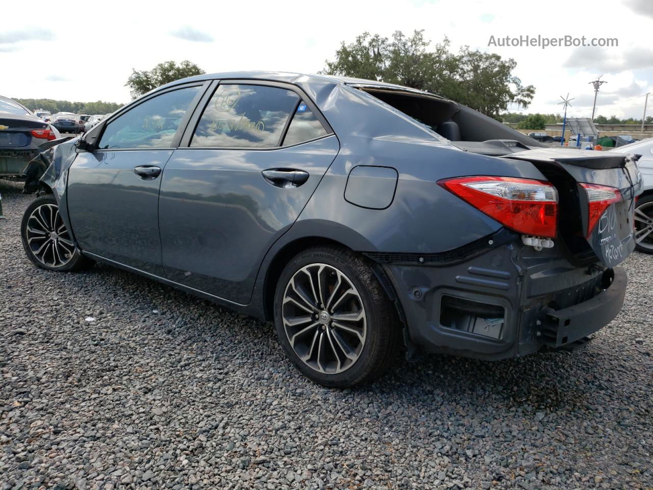 2015 Toyota Corolla L Blue vin: 5YFBURHE4FP247697