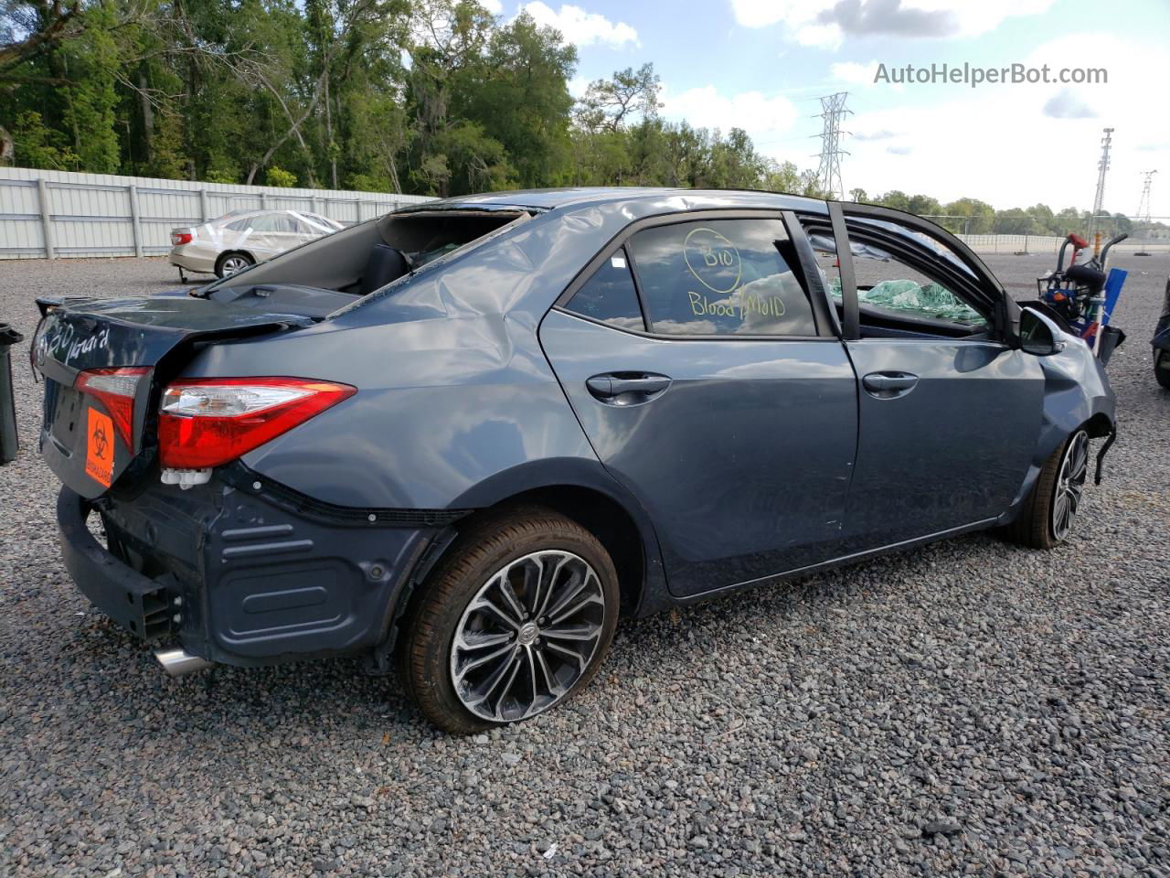 2015 Toyota Corolla L Blue vin: 5YFBURHE4FP247697