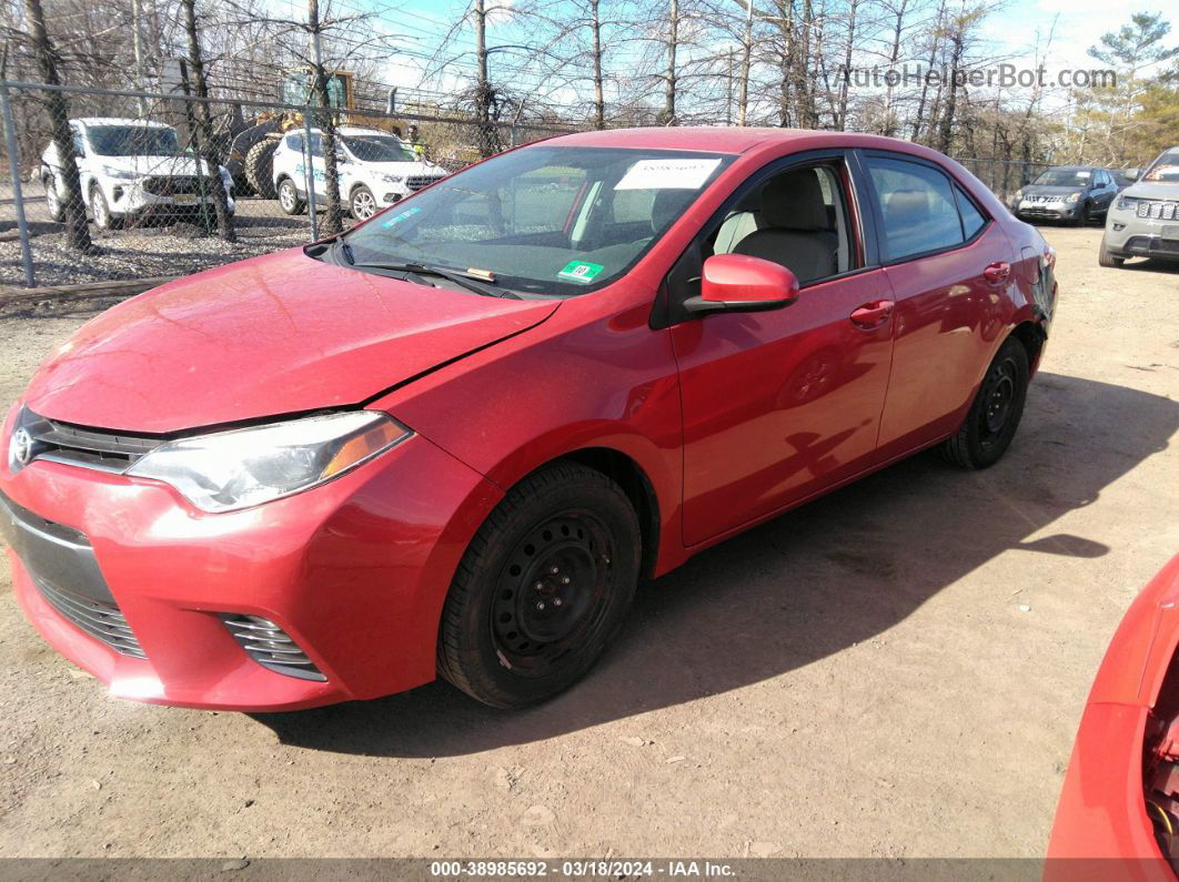 2015 Toyota Corolla Le Red vin: 5YFBURHE4FP265245