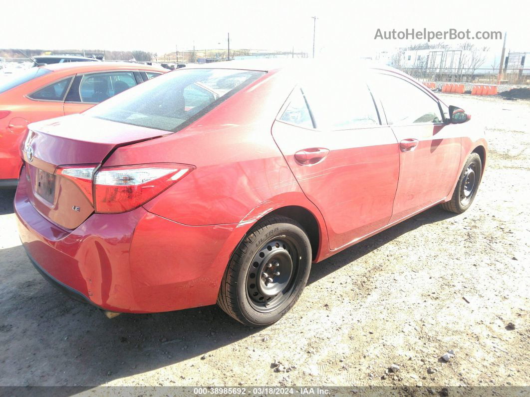 2015 Toyota Corolla Le Красный vin: 5YFBURHE4FP265245