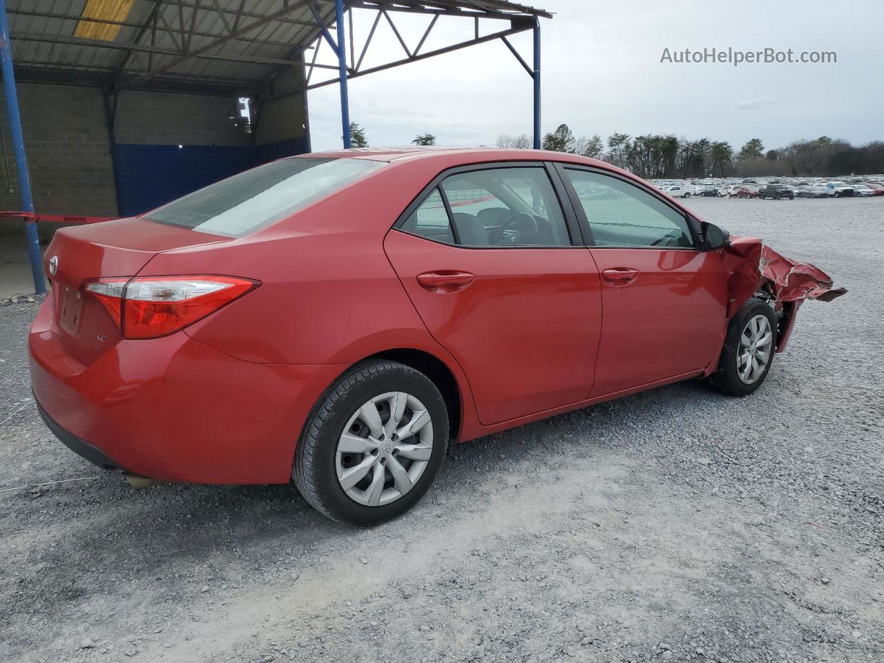 2015 Toyota Corolla L Red vin: 5YFBURHE4FP265438