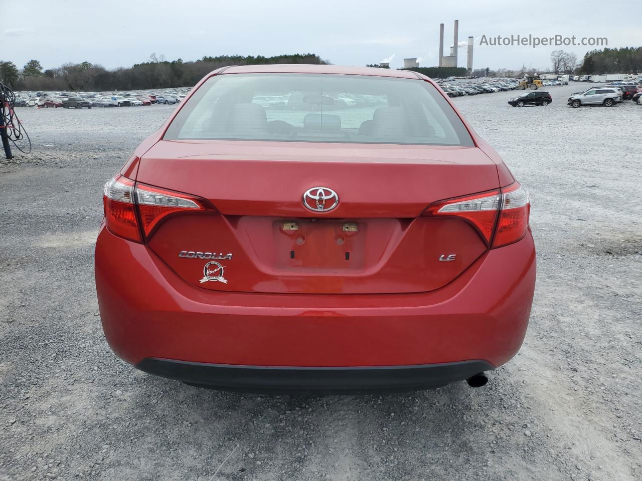 2015 Toyota Corolla L Red vin: 5YFBURHE4FP265438