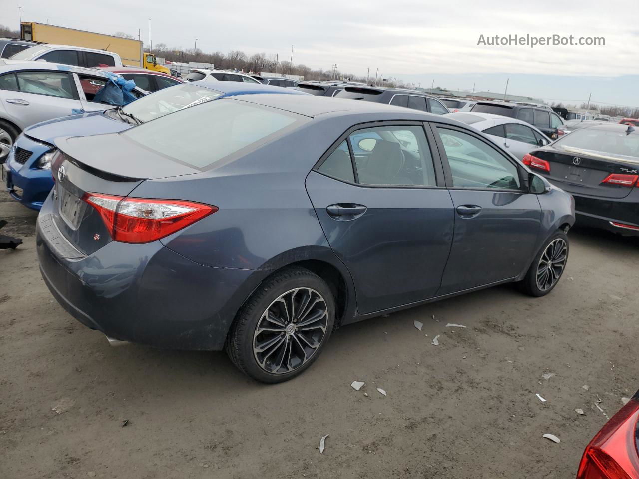 2015 Toyota Corolla L Синий vin: 5YFBURHE4FP277864