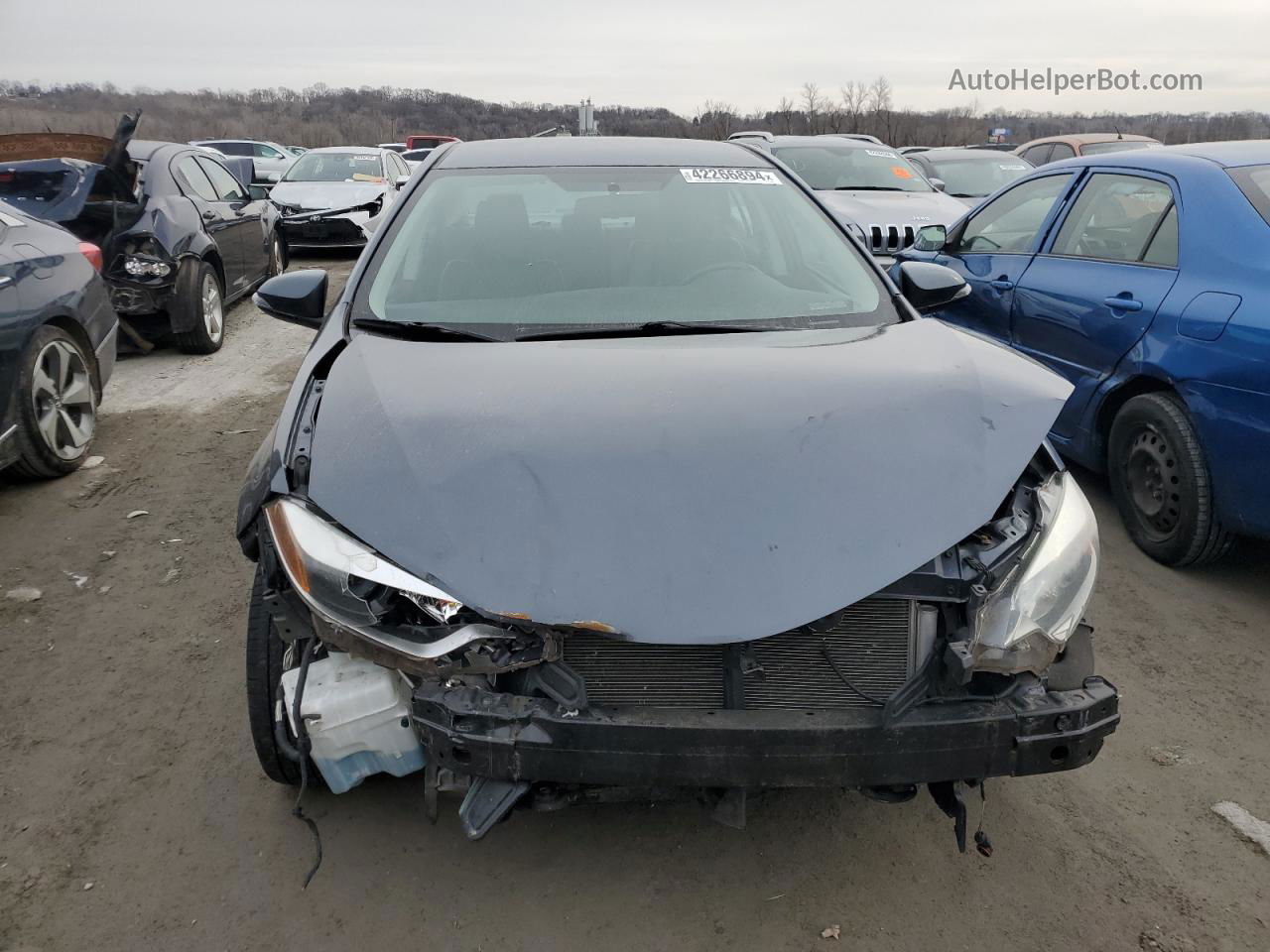 2015 Toyota Corolla L Blue vin: 5YFBURHE4FP277864