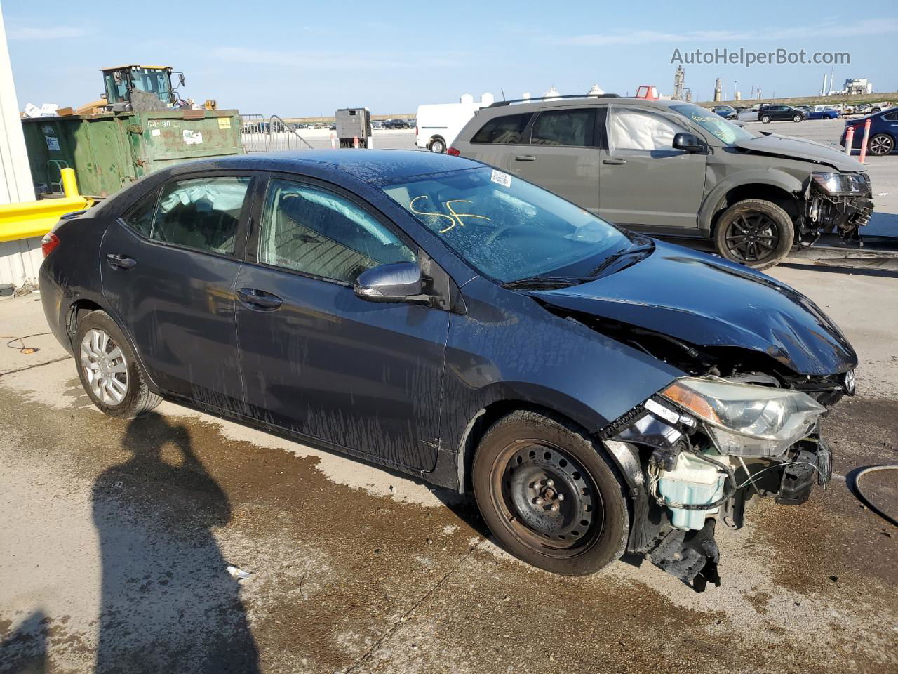 2015 Toyota Corolla L Blue vin: 5YFBURHE4FP298214