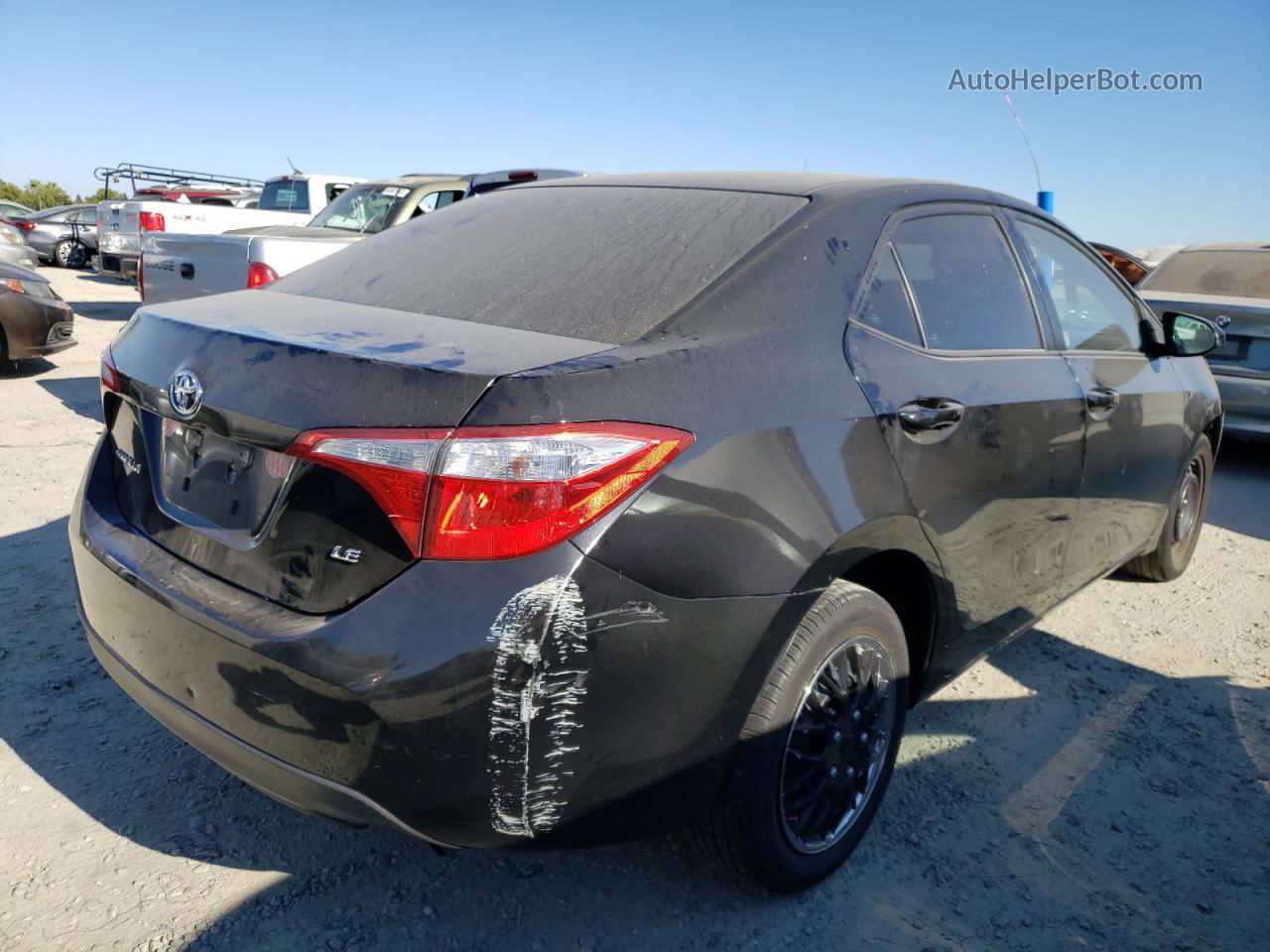 2015 Toyota Corolla L Black vin: 5YFBURHE4FP300530