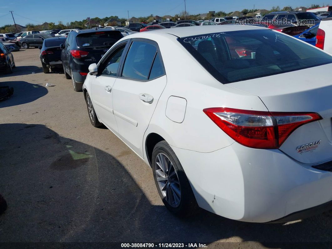 2015 Toyota Corolla Le Plus White vin: 5YFBURHE4FP317778