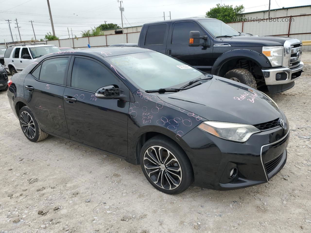 2015 Toyota Corolla L Black vin: 5YFBURHE4FP353325