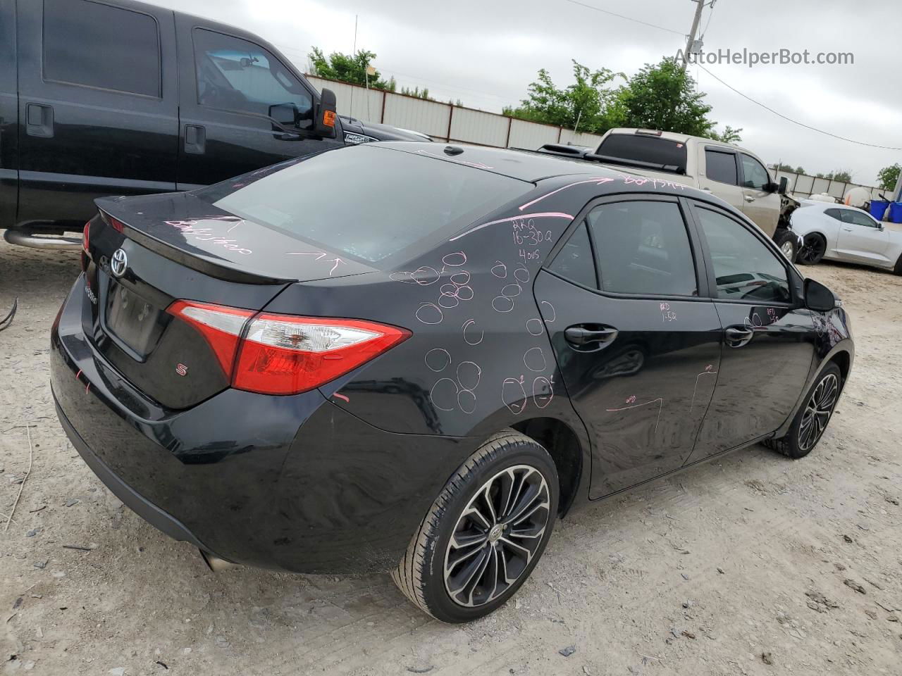 2015 Toyota Corolla L Black vin: 5YFBURHE4FP353325