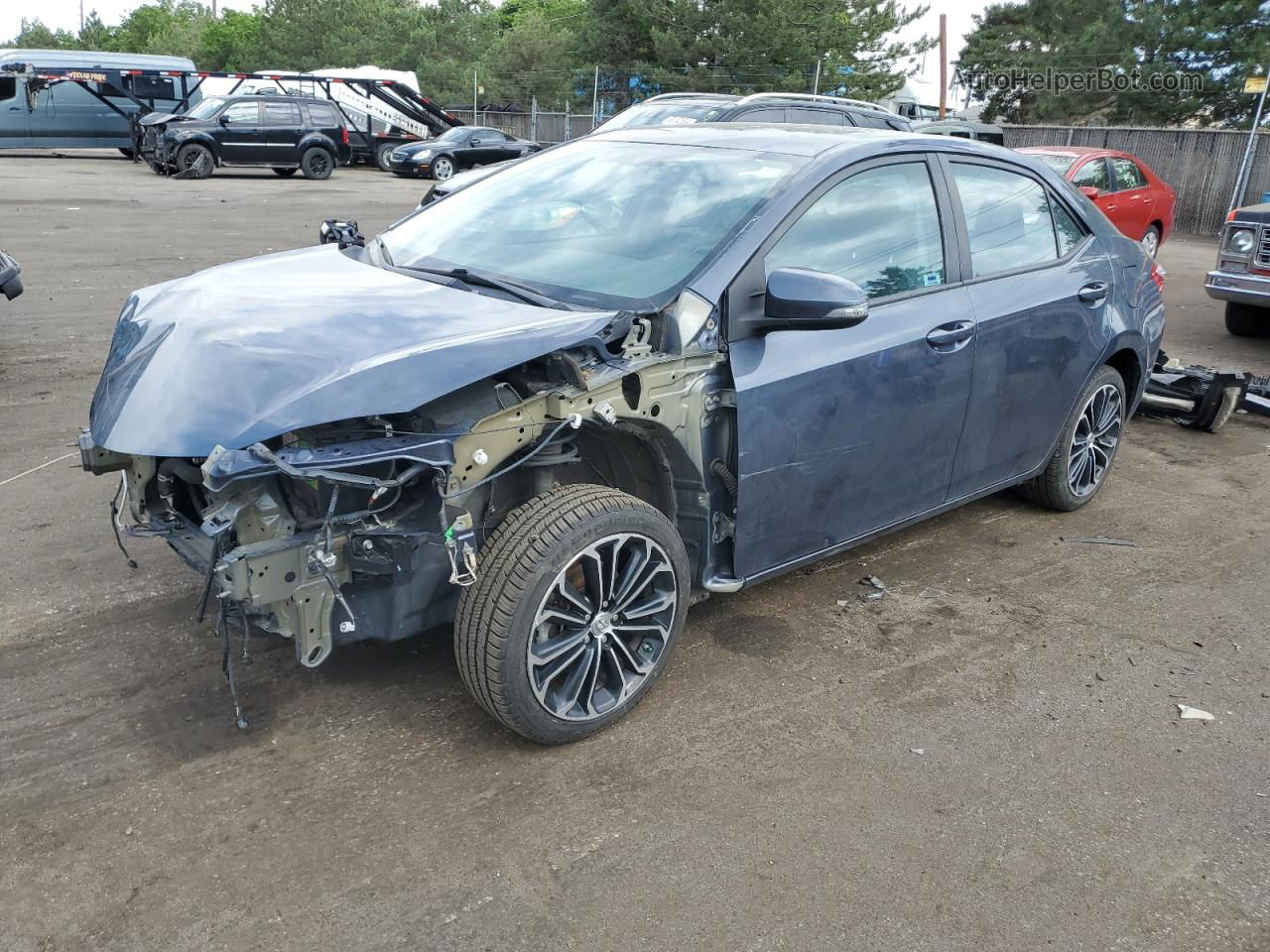 2015 Toyota Corolla L Gray vin: 5YFBURHE4FP364048