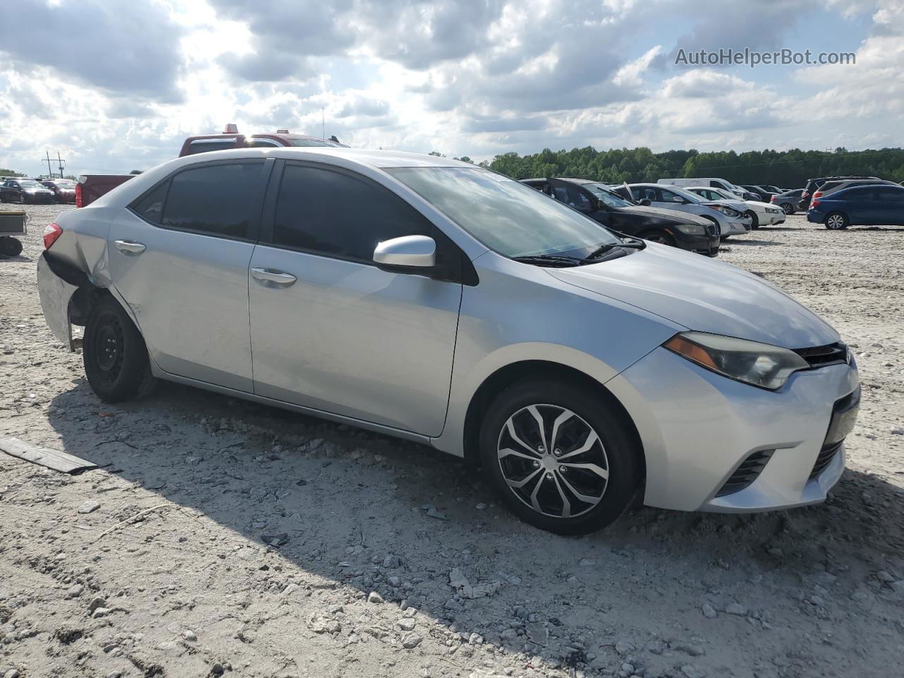 2016 Toyota Corolla L Silver vin: 5YFBURHE4GP370191