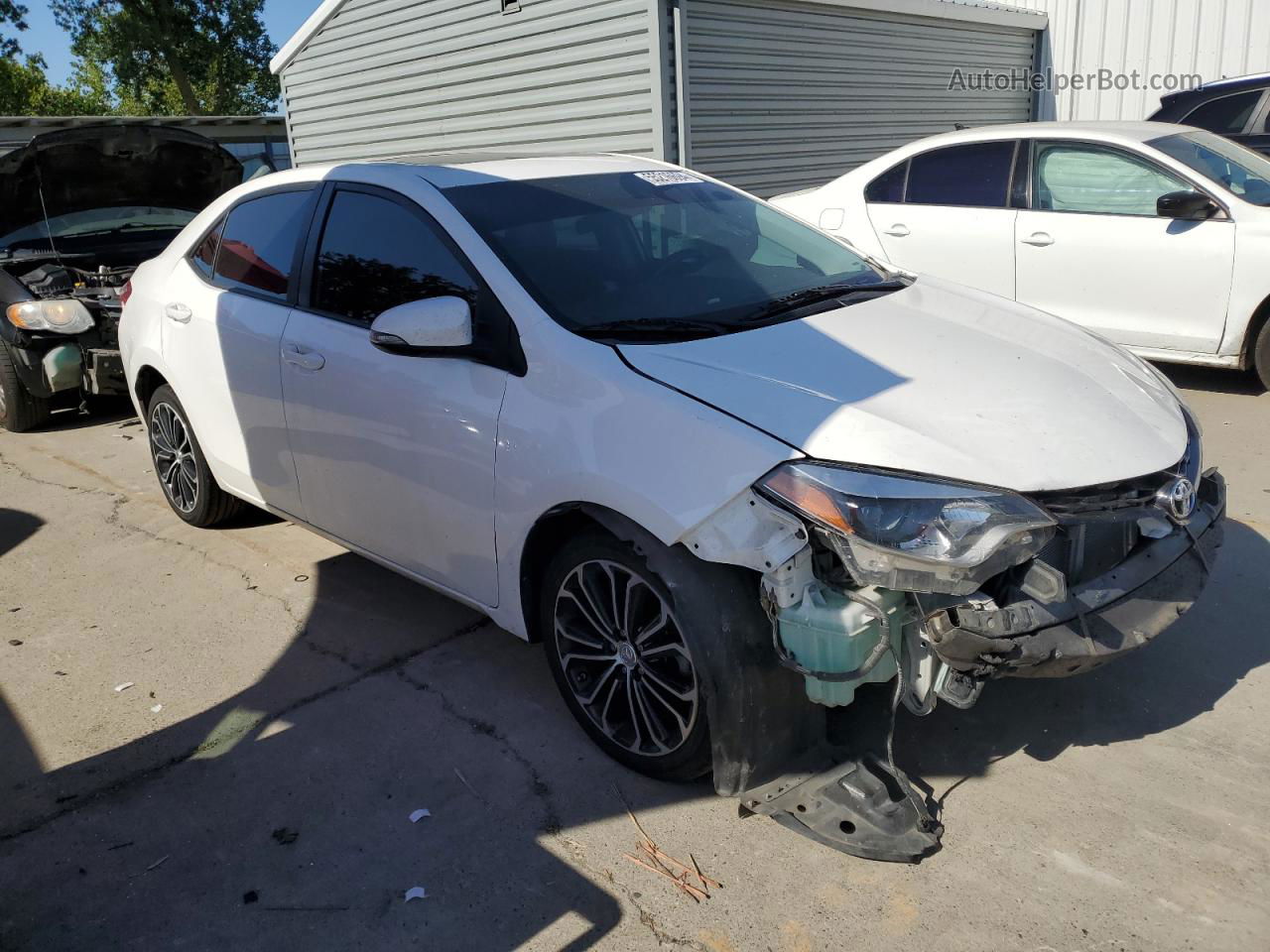 2016 Toyota Corolla L White vin: 5YFBURHE4GP394443