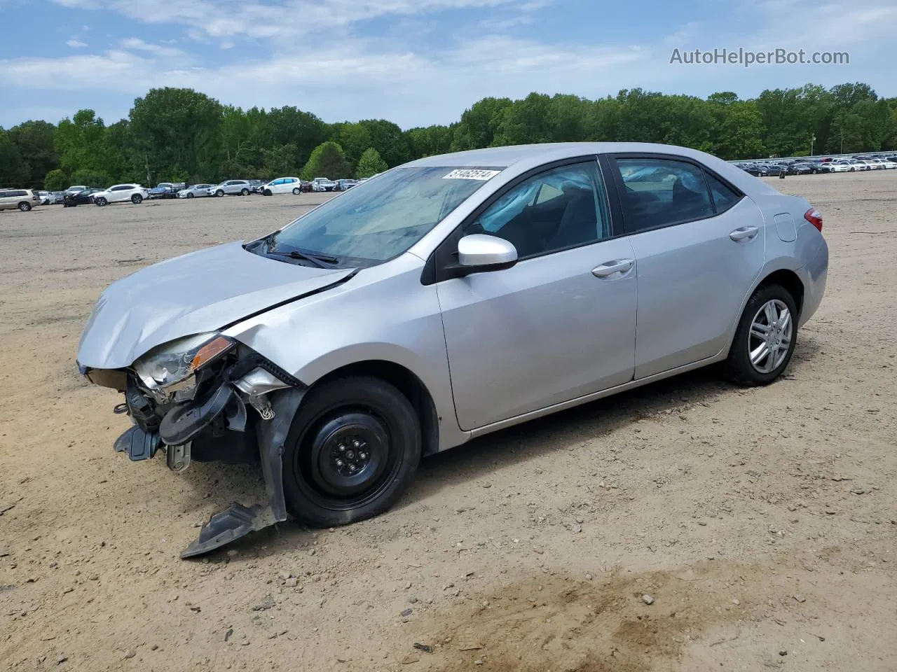 2016 Toyota Corolla L Silver vin: 5YFBURHE4GP448209