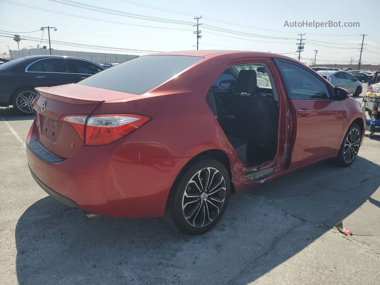 2016 Toyota Corolla L Red vin: 5YFBURHE4GP457010