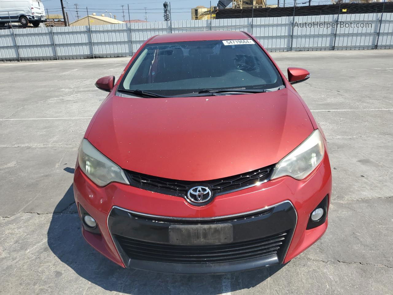 2016 Toyota Corolla L Red vin: 5YFBURHE4GP457010