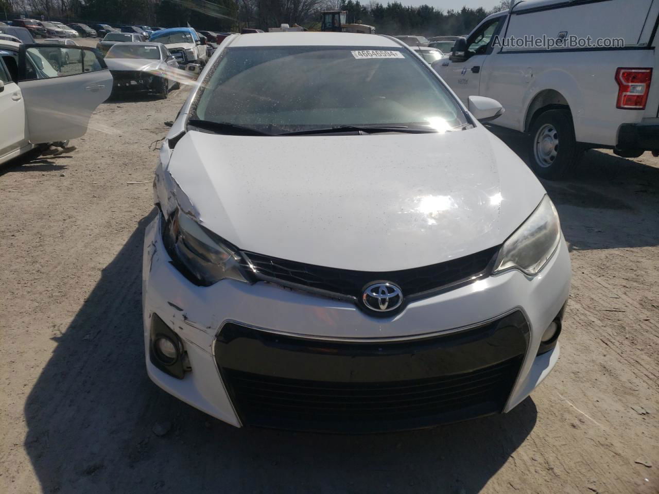 2016 Toyota Corolla L White vin: 5YFBURHE4GP470095