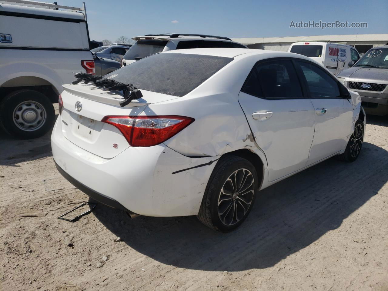 2016 Toyota Corolla L White vin: 5YFBURHE4GP470095