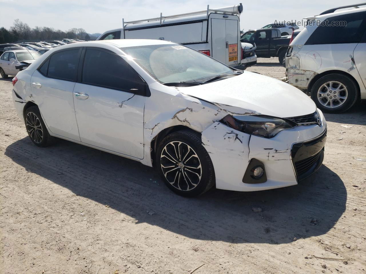 2016 Toyota Corolla L White vin: 5YFBURHE4GP470095