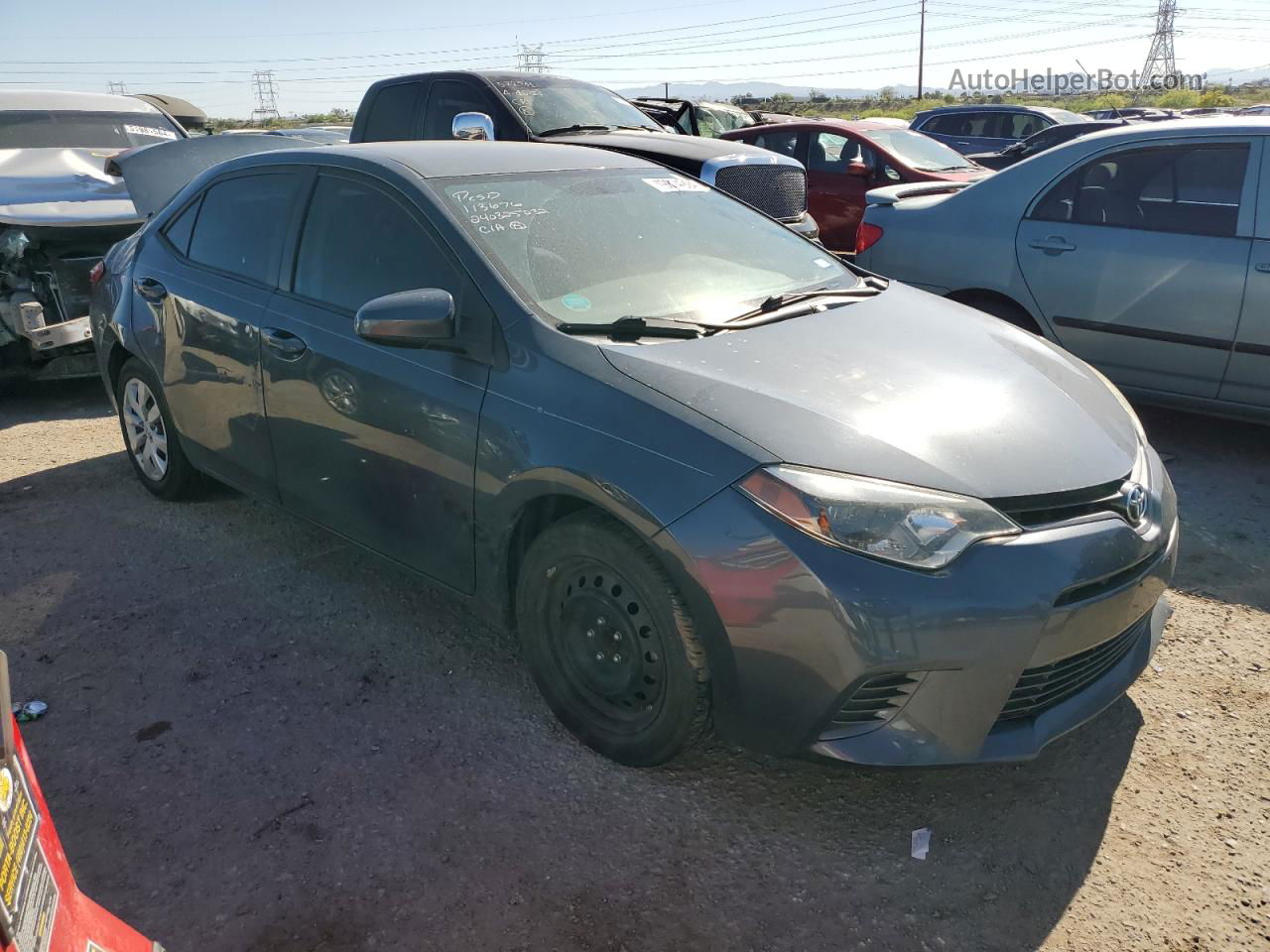 2016 Toyota Corolla L Charcoal vin: 5YFBURHE4GP523295